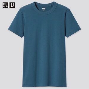 Uniqlo Womens Blue Short Sleeve Tee Cotton Classic Crew Neck Casual XS